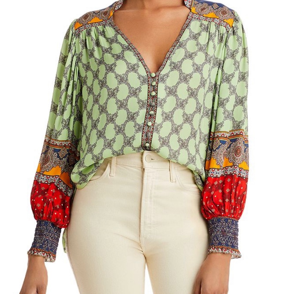 Alice + Olivia Serena Button Front Top | Size XS | New With Tags